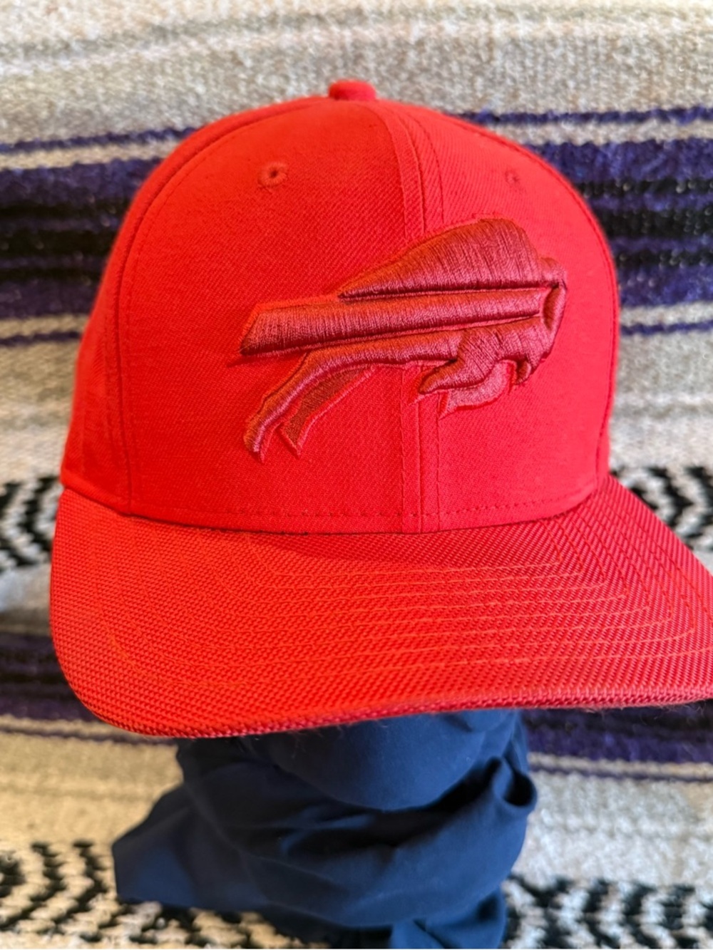 NY Buffalo Bills New Era 9FIFTY Snapback Baseball Hat Cap Red on Red NFL
